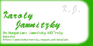 karoly jamnitzky business card